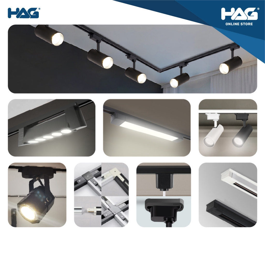 HAG Track Light (Black) | 10W/12W/20W/30W Linear Spotlight/Floodlight ...
