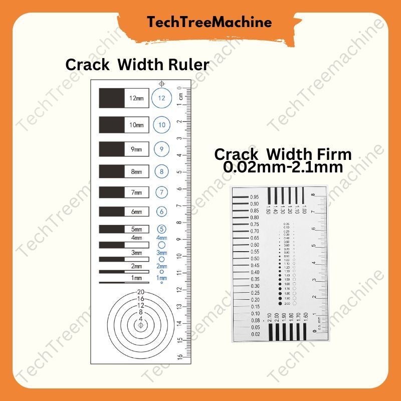 Concrete Crack width Ruler Crack Line Gauge Pembaris Retak Konkrit ...