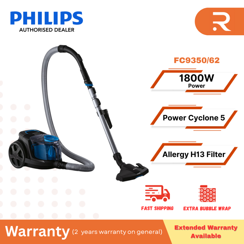 Philips FC9350/62 Vacuum Cleaner Power Pro Bagless 1800W | Shopee Malaysia