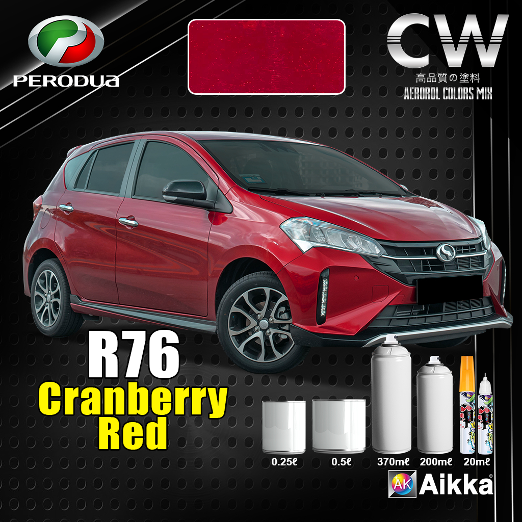 2K Paint 【 PERODUA R76 Cranberry Red 】 Car Motor Paint DIY Aerosol ...