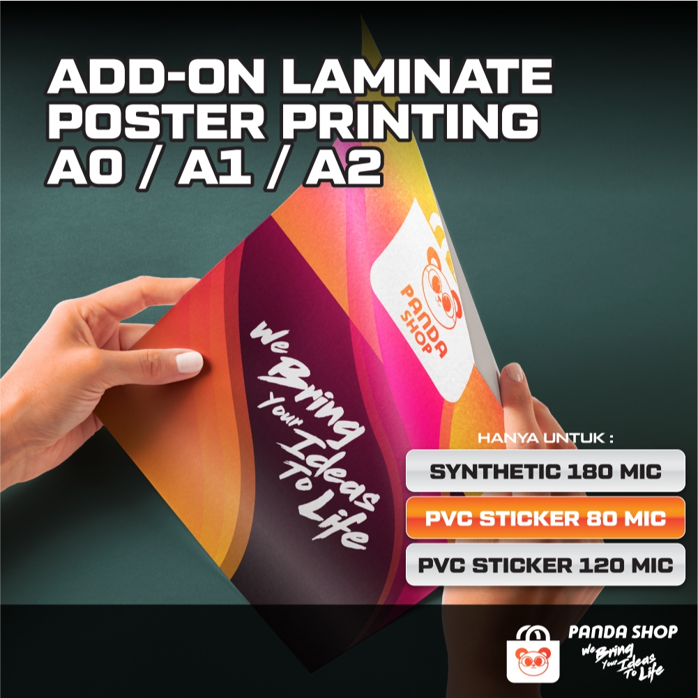 ADD-ON LAMINATE FOR POSTER PRINTING | SYNTHETIC 180 MIC / PVC STICKER ...