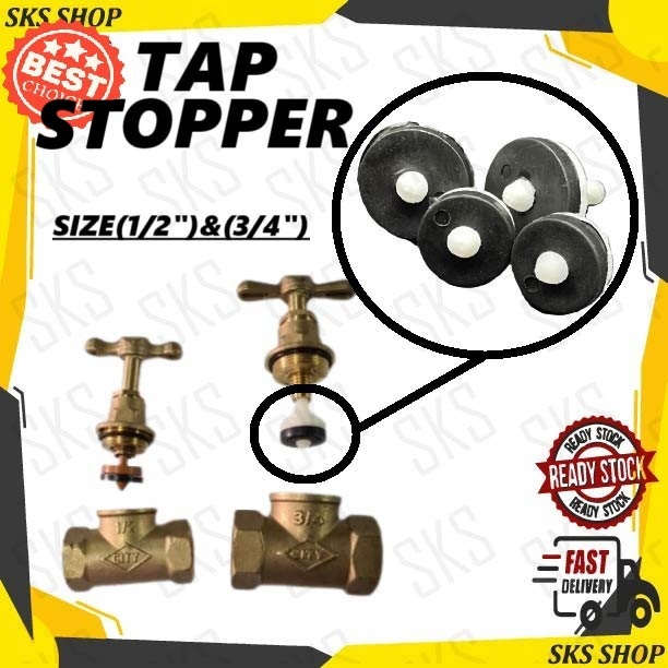 Tap Stopper 1/2'' & 3/4'' Brass Tap Stopcock Stopper Tembaga/ STOP COCK ...
