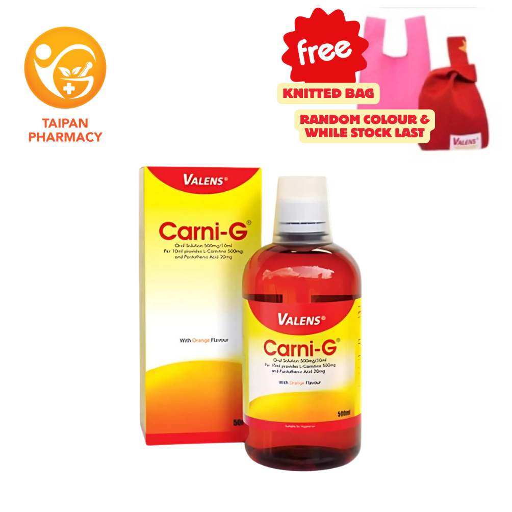VALENS Carni-G L-Carnitine 500ml (FOC knitted bag) EXP:08/2027 | Shopee  Malaysia
