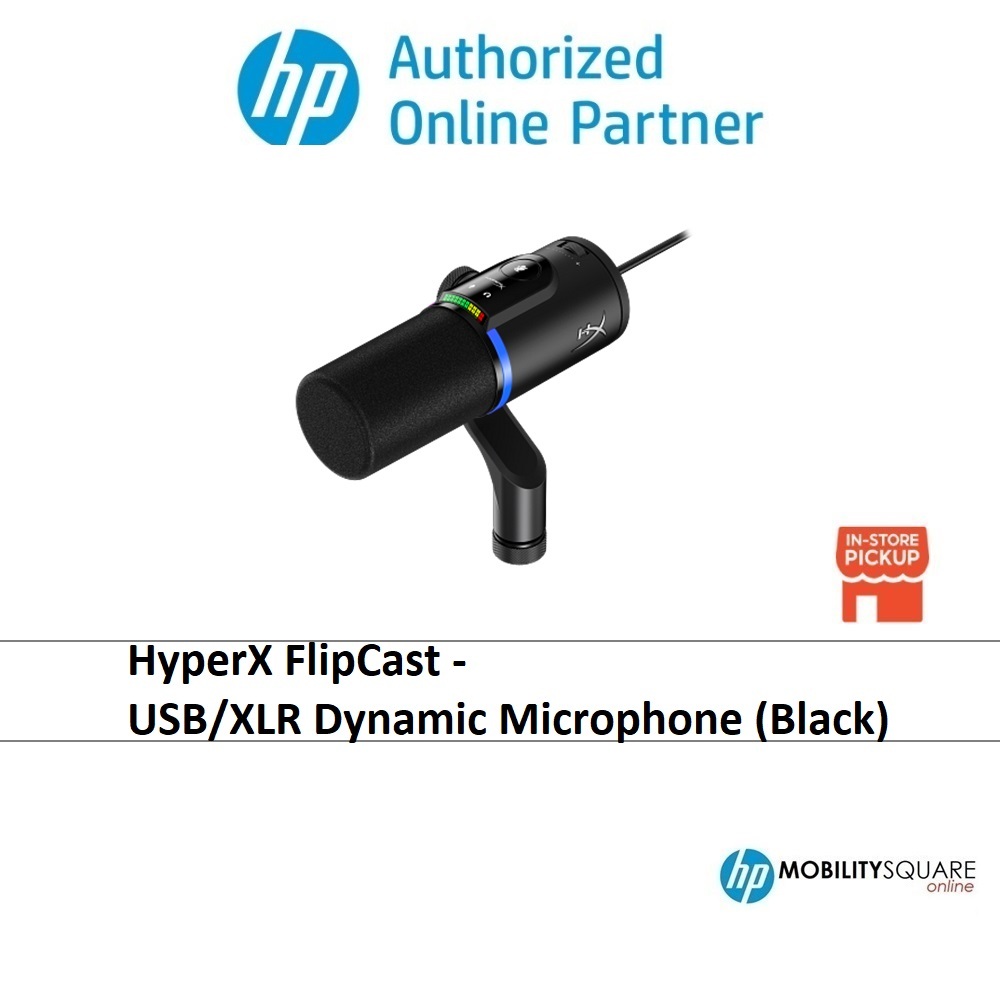 HyperX FlipCast - USB/XLR Dynamic Microphone (Black) - B2CM1AA | Shopee ...