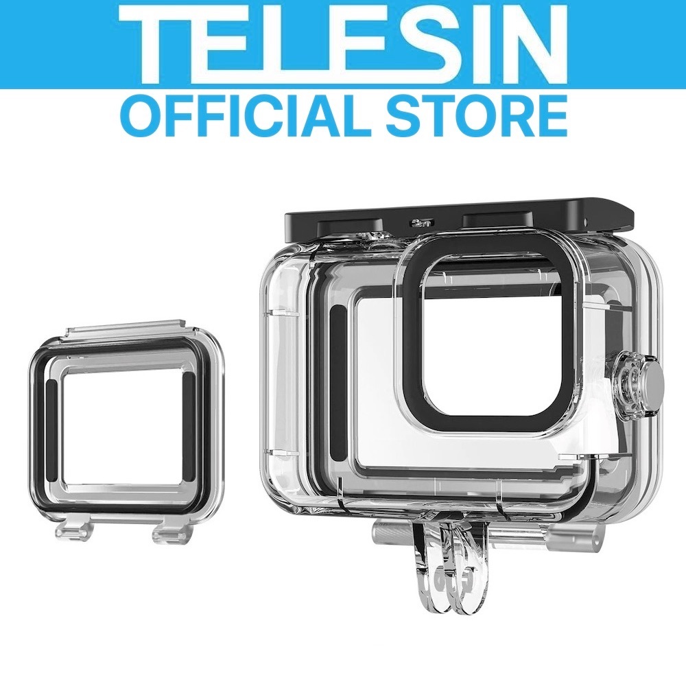 TELESIN Waterproof Skeleton Backdoor Housing Protector Case for GoPro ...