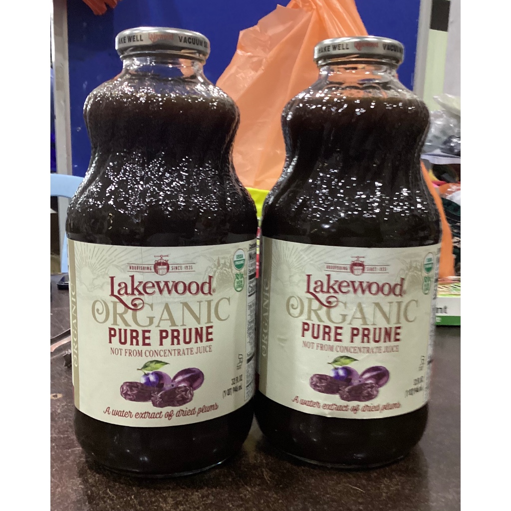 Lakewood ORGANIC PURE PRUNE NOT FROM CONCENTRATE JUICE 946mL | Shopee ...
