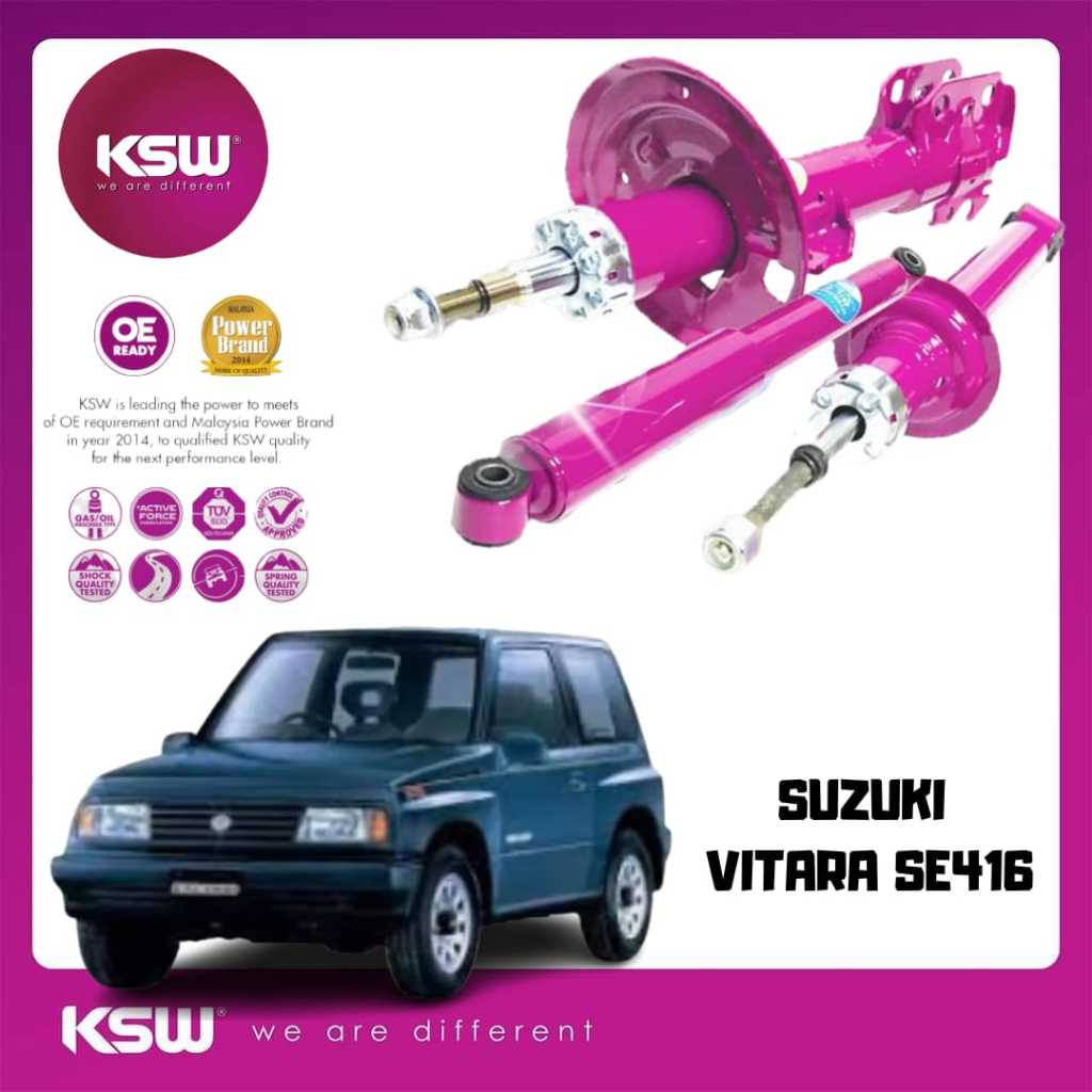 KSW HEAVY DUTY GAS ABSORBER- SUZUKI VITARA SE416 1.6 1988-1996 FRONT ...