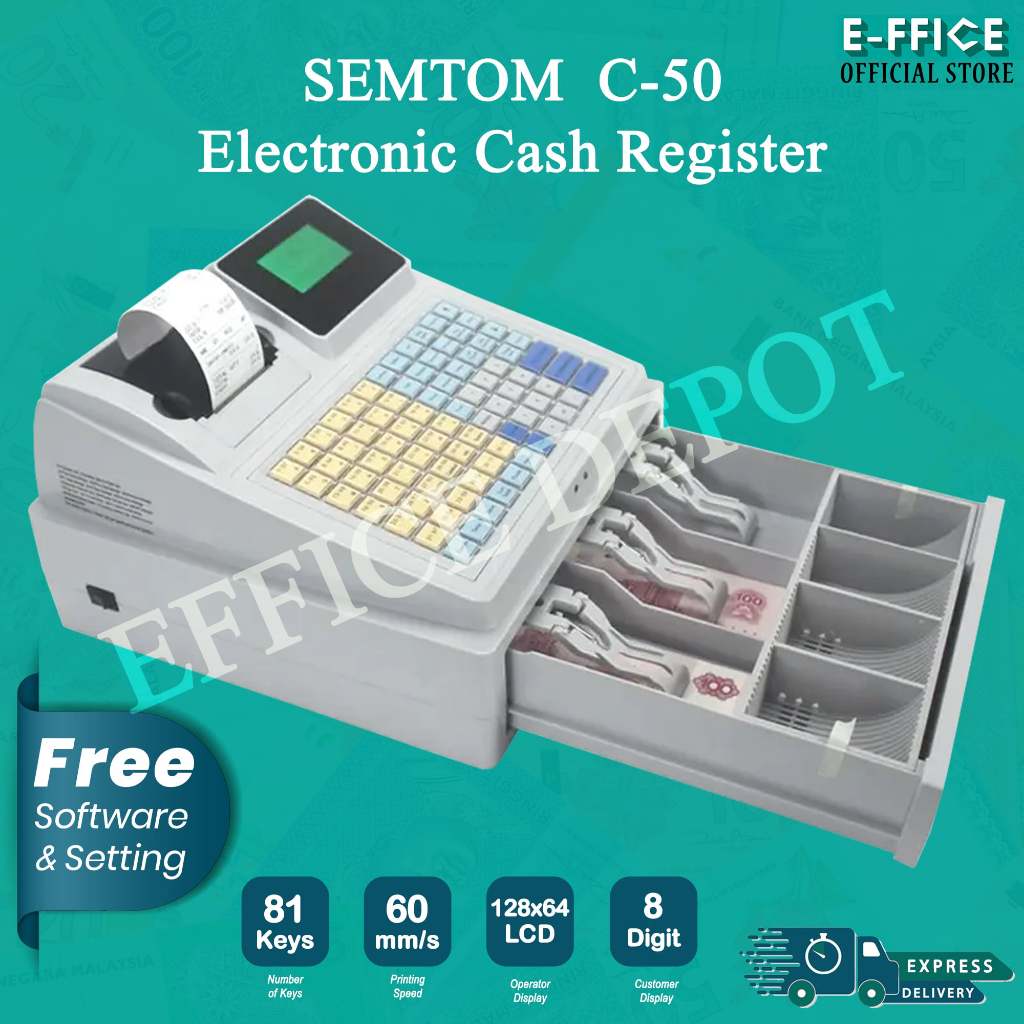 Effice Depot - SEMTOM C-50 Electronic Cash Register (Free Software ...