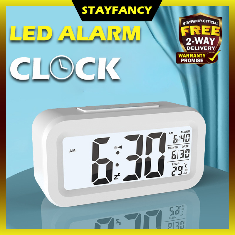 S.F LED Digital Wall Clock Large Display Alarm For Living Room Timer ...