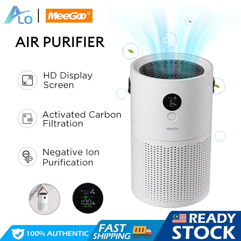 MeeGoo Air Purifier HEPA Filter Negative Ion Purifier Fresh Air ...