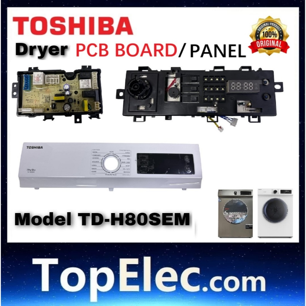 ORIGINAL TOSHIBA DRYER PCB BOARD TD-H80SEM DISPLAY BOARD TDH80SEM ...