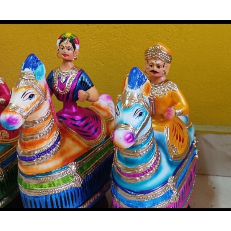 NEW COLLECTIONS_HORSE RAJA RANI STATUE (1 PAIR)_READY STOCK | Shopee ...