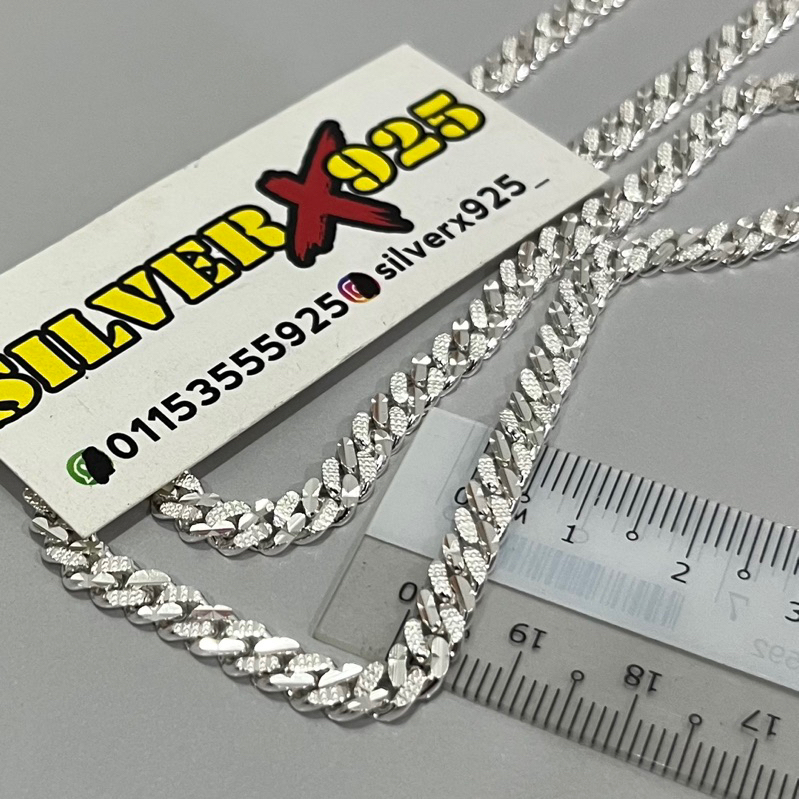 rantai leher pasir lebar 0.5cm silver 925 original | Shopee Malaysia