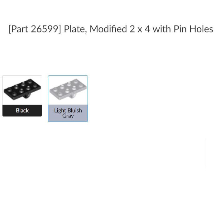 A107 [Ready Stock] 26599. Original Lego Parts : Plate, Modified 2 x 4 ...