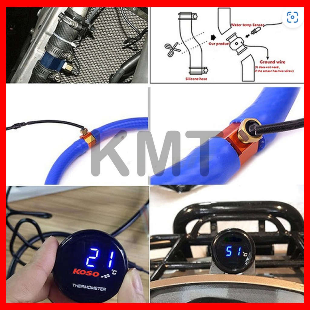 KMT KOSO TEMPERATURE METER MOTOR THERMOMETER ORIGINAL THERMO SENSOR ...