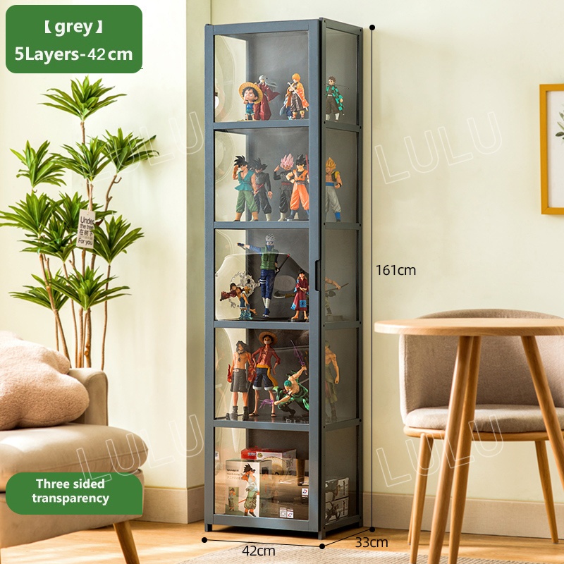 LULU Display Cabinet Display Cabinet Glass 4/5Layers Transparent ...
