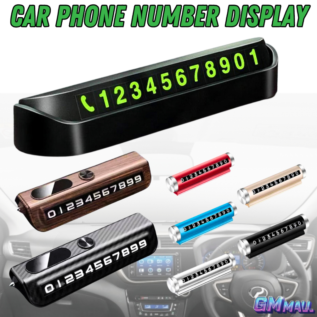 CAR PHONE NUMBER DISPLAY Temporary Double Parking Numbor Paparan Nombor
