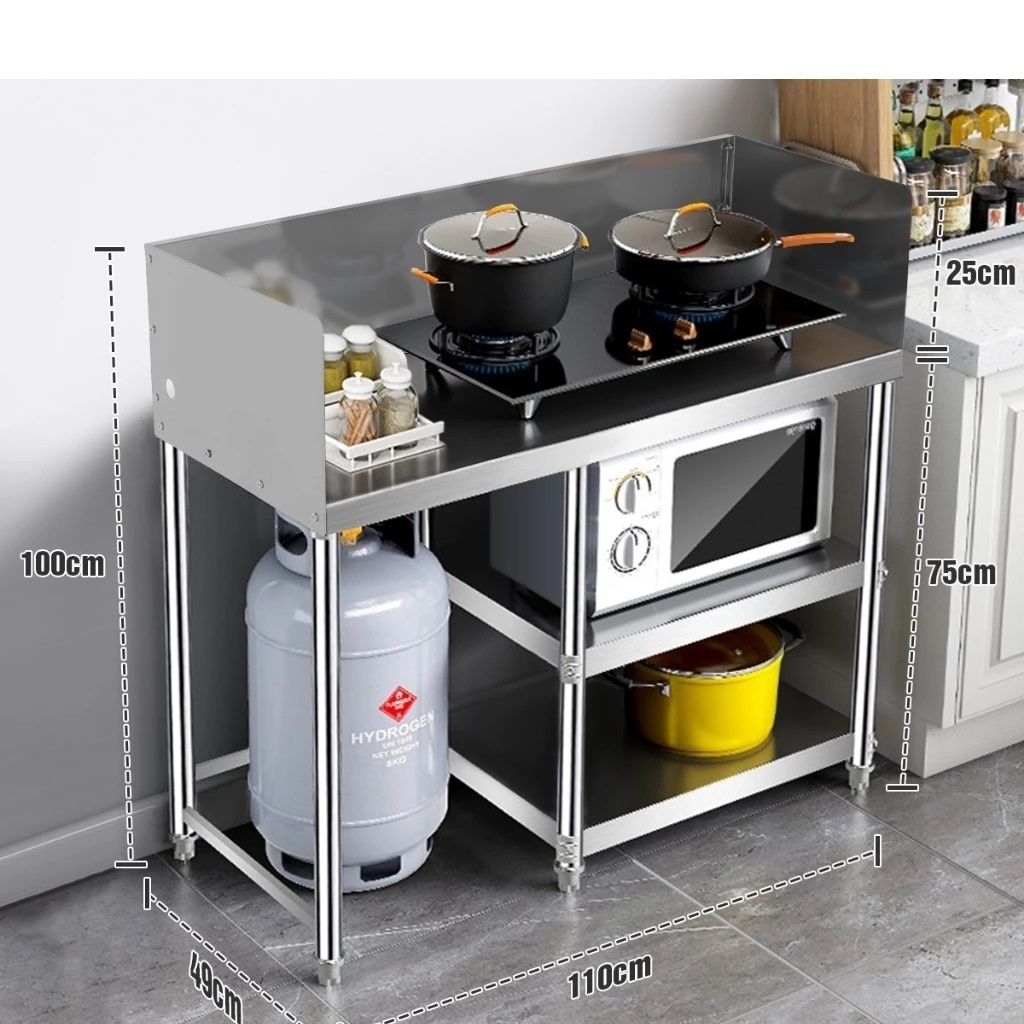 Stainless Steel Kitchen Stove Rack 2/3 Tier Burner Stand / Gas Rack ...