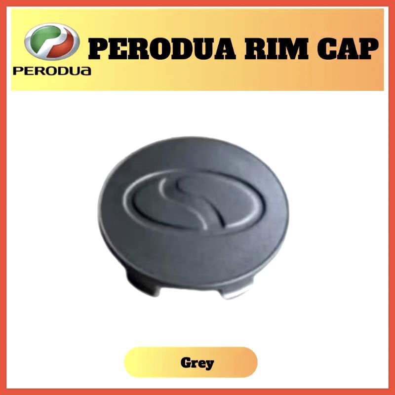 Perodua Rim Cap Myvi Ativa/Axia/Bezza/Viva/Alza Grey Sliver | Shopee ...