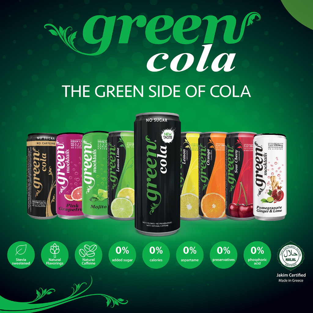Green Cola Flavour Haven Piece [ 330ml ] – Naturally Sweetened Sodas ...