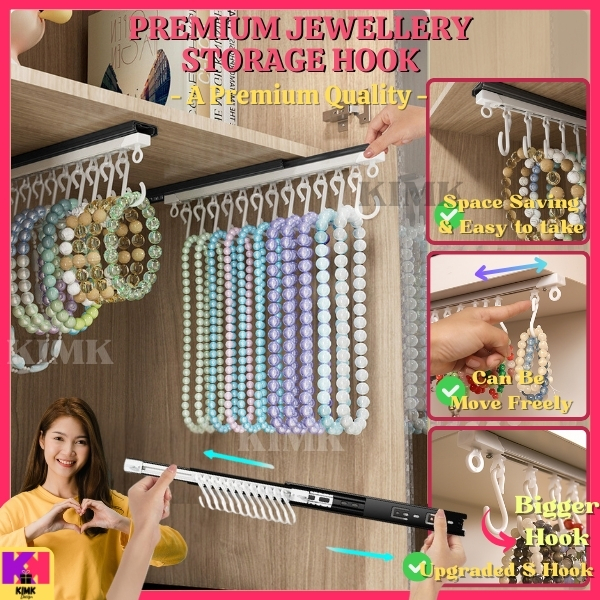 [KIMK] Adjustable Wall Hanging Rack Hook Bracelet Display Rack Cabinet ...