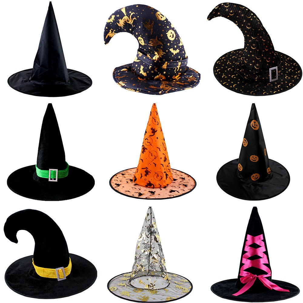 Halloween Witch Hat Witches Hat Wizard Hats Decor Witches Costume ...