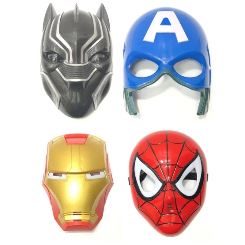 Superhero Mask With LED Light For Kids & Children / Topeng Mainan ...