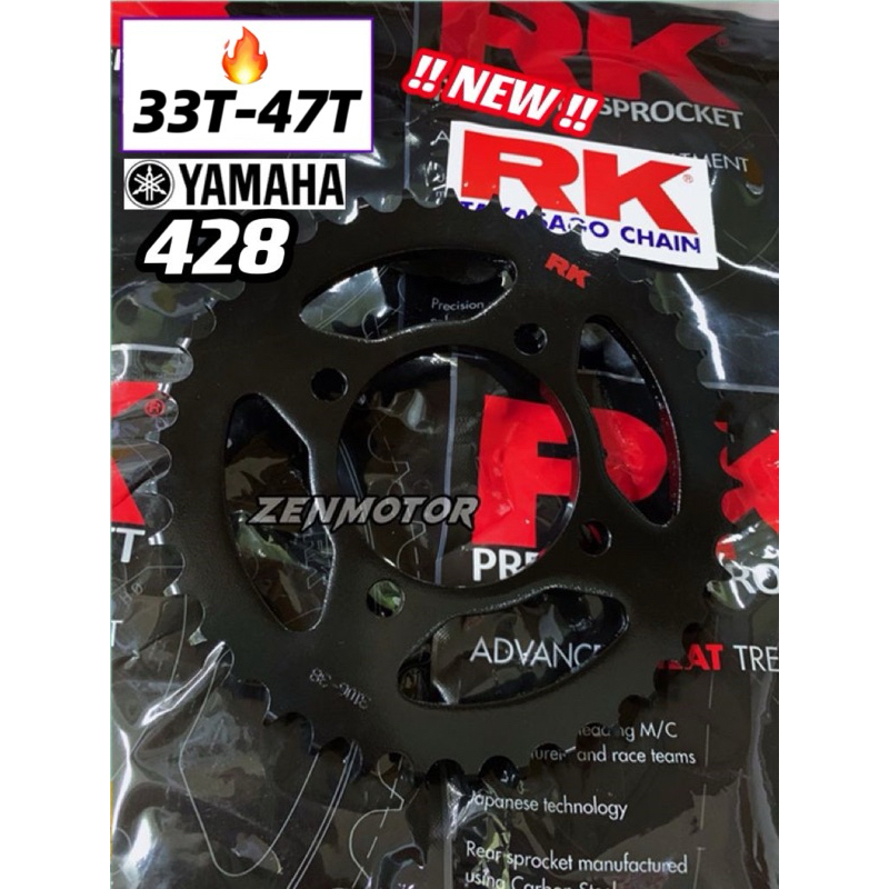 100% ORI RK LC135 Y15ZR Y16ZR 428 SPROCKET SPOKET 428 GOLD SPOKET HITAM ...