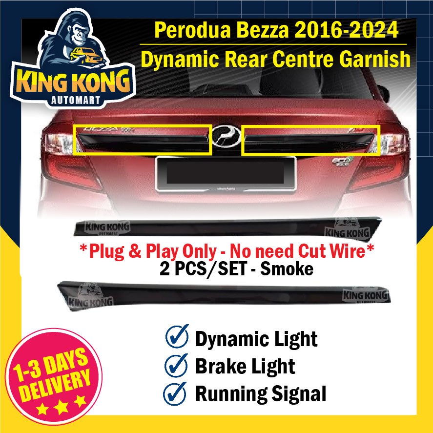 Perodua Bezza 2016-2024 Rear Garnish Running Taillamp Brake Signal Drl ...