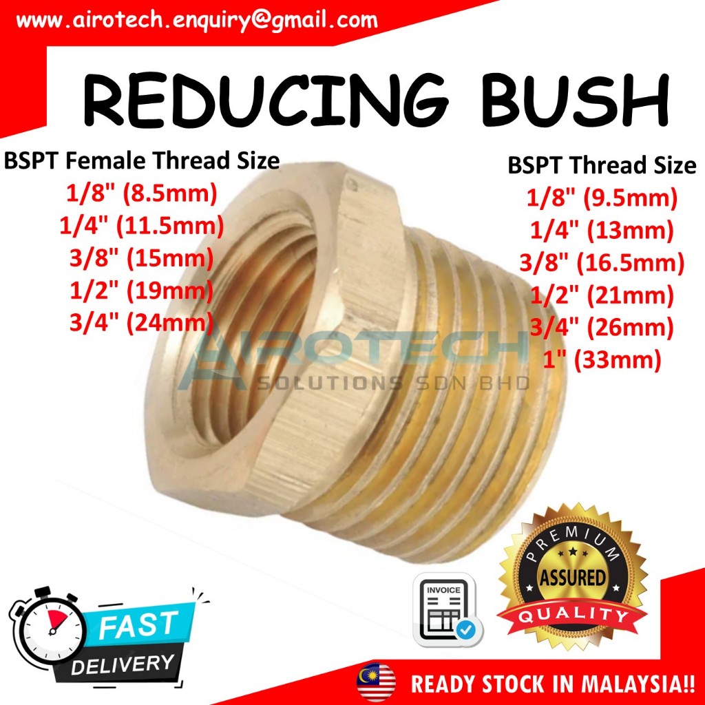 Brass Fitting Adaptor Connectors Reducing Bush Brass | Shopee Malaysia