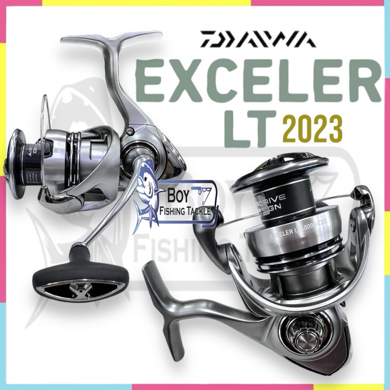 exceler fishing reel Daiwa LT Spinning Thanks to the new lightweight Airdrive Rotor the starting resistance at reeling in is reduced DAIWA 23 Exceler LT 5000-C,
