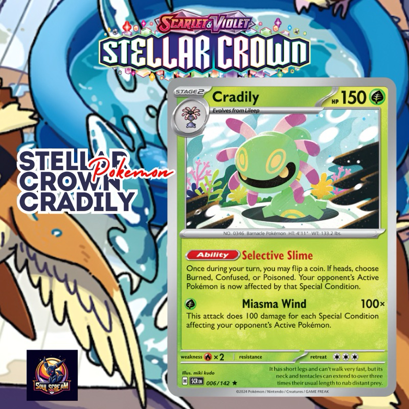 Pokemon TCG Cradily 006/142 Stellar Crown | Shopee Malaysia