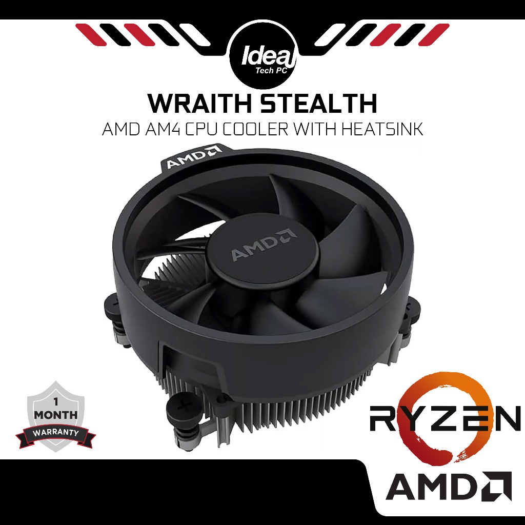 AMD WRAITH STEALTH | SUPPORT SOCKET AM4 / AM5 | 4-PIN CONNECTOR CPU ...