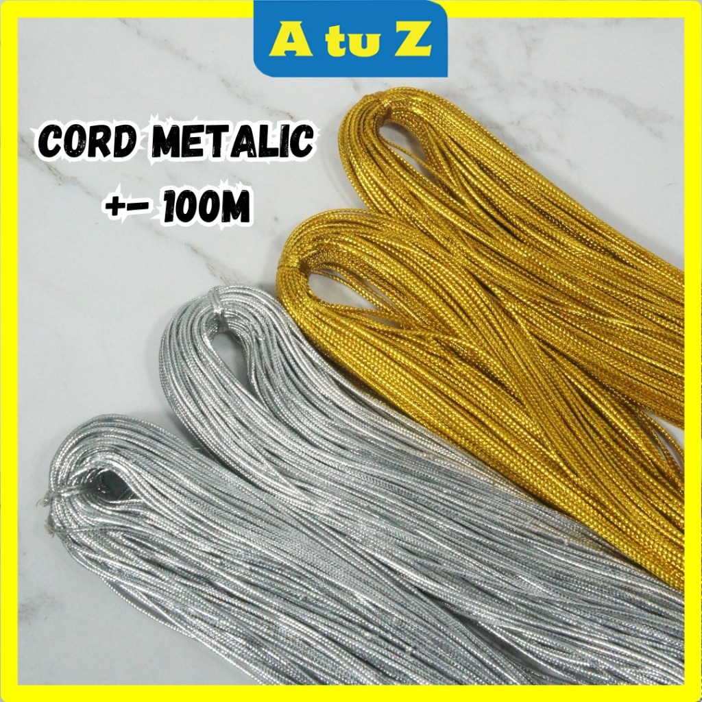 Cord Metalic/+-100m/ Metallic Elastic Gold Silver Cord/String for DIY ...