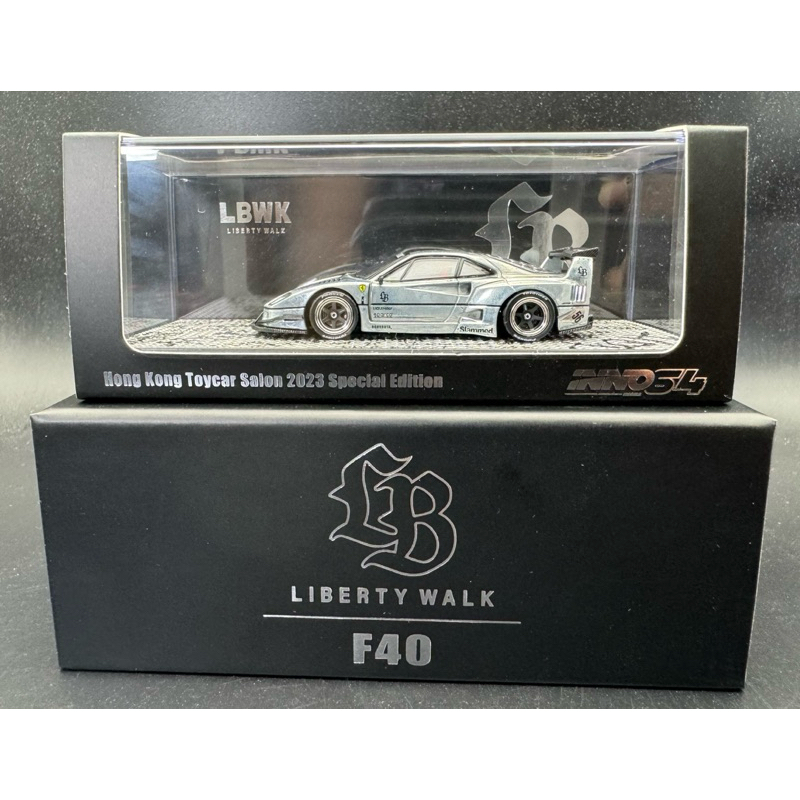 INNO64 1/64 LBWK Ferrari F40 Noir Mat Hong Kong Toycar Salon