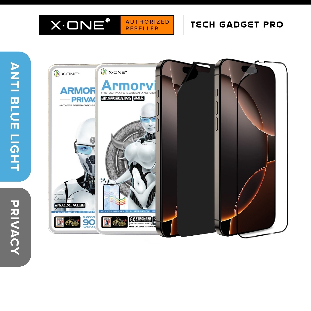 X.One Armorvisor 7H Privacy Anti Blue Light Full Screen Protector