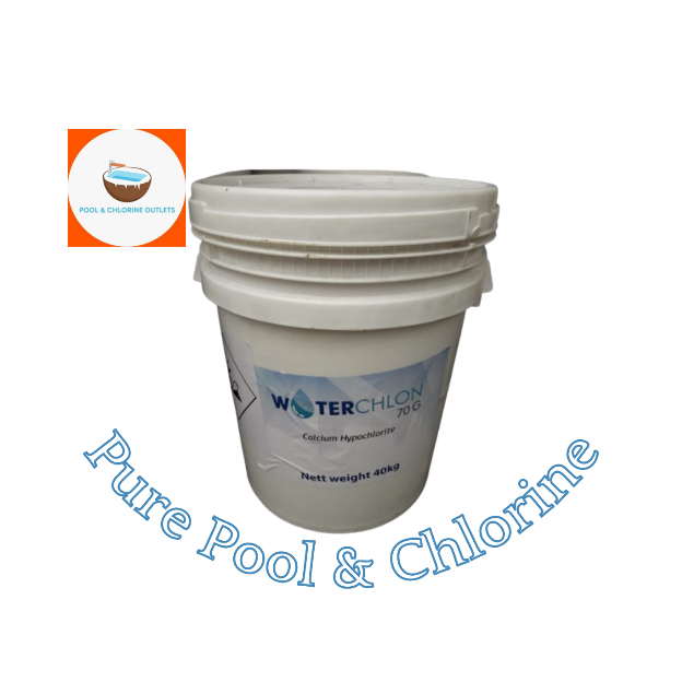 WATERCHLON 40KG 70% Calcium Hypochlorite Pool Chlorine Klorin ...