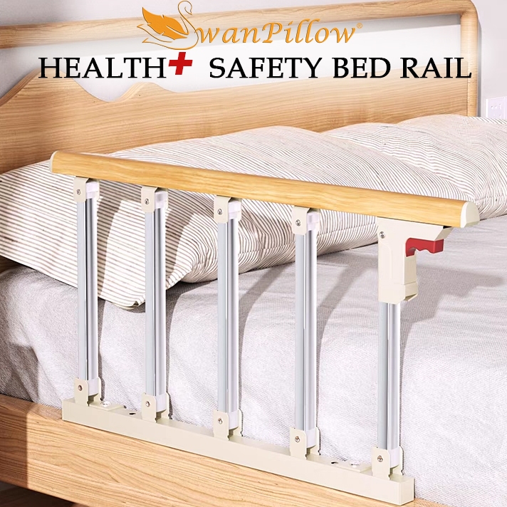 SwanPillow Bedside Safety Guard Rail / Folding Assist Bed Rail ...