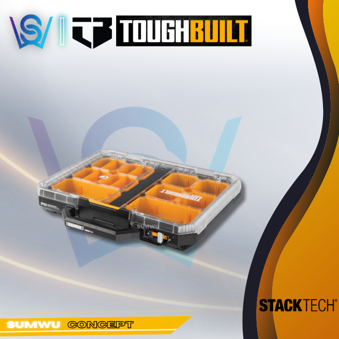 TOUGHBUILT 22-Compartment STACKTECH Low-Profile Plastic Small Parts ...