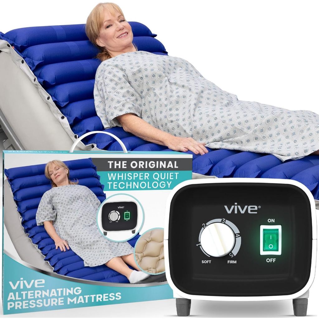 Vive Alternating Pressure Mattress 5" Air Topper Pad for Bed Sore