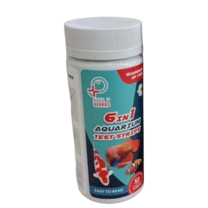 NatureHolic - Aqua Check 6-in-1 Wassertest - Teststreifen fürs Aquarium - 50 Stück | Wasserpflege | NatureHolic