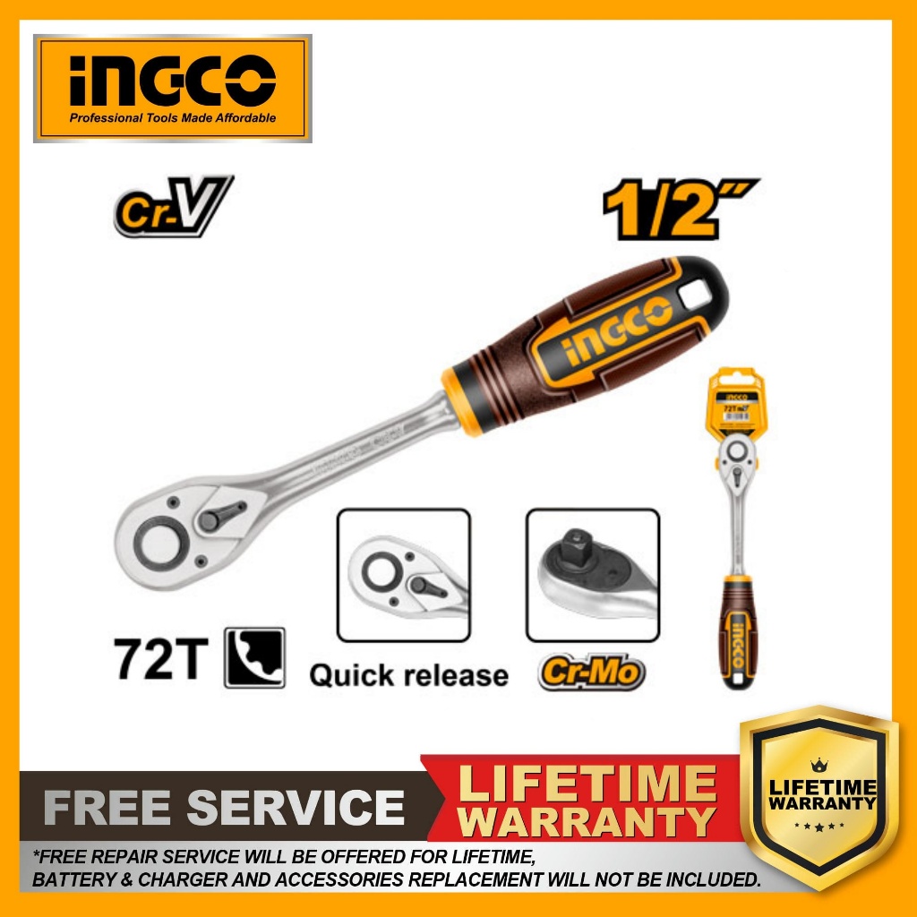 INGCO Ratchet wrench HRTH0812 | Shopee Malaysia