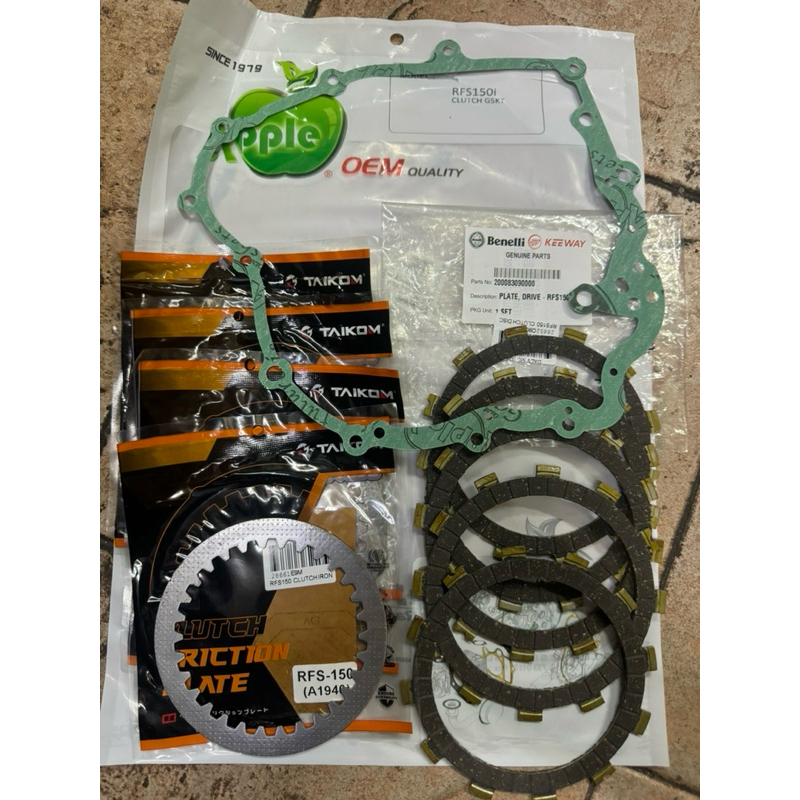 BENELLI 150S RFS150 RFS150I R18I KEEWAY RKV200 CLUTCH DISC PLATE + IRON ...