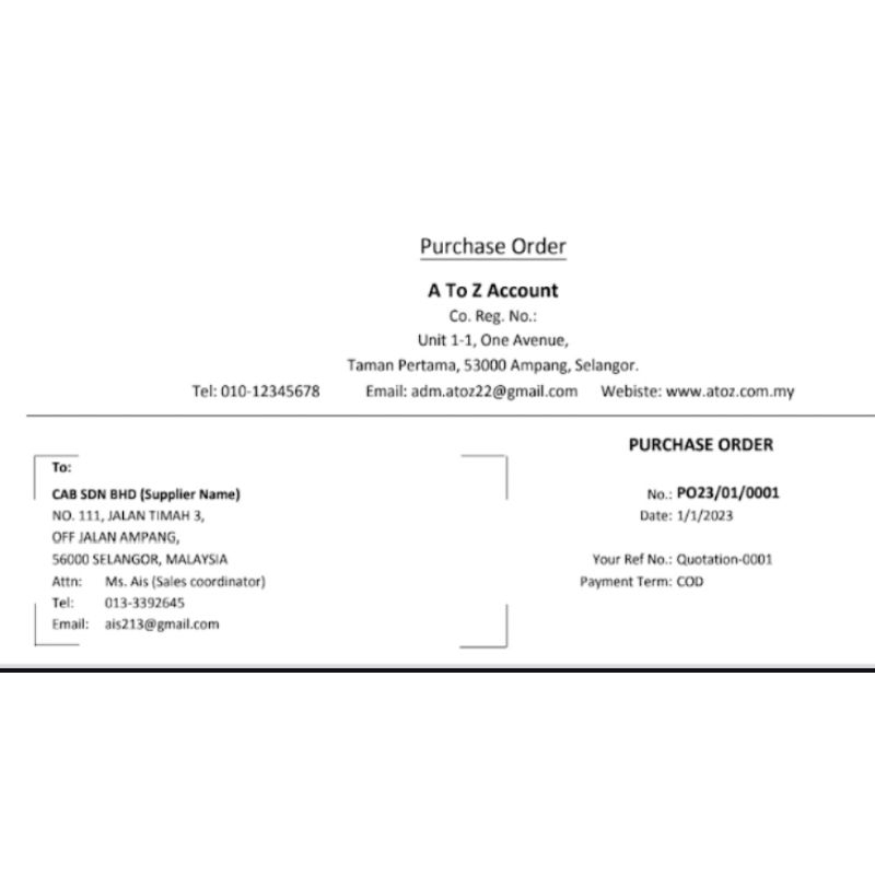 JGD [Ms Excel] SOA+Invoice+DO+Quotation+Purchase Order+Credit Note ...
