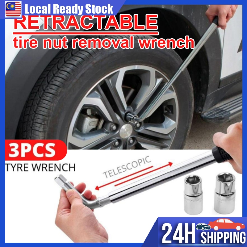 3PCS Socket Cross Tire Wrench Car Repair Wheel Nut Socket Cross Wrench