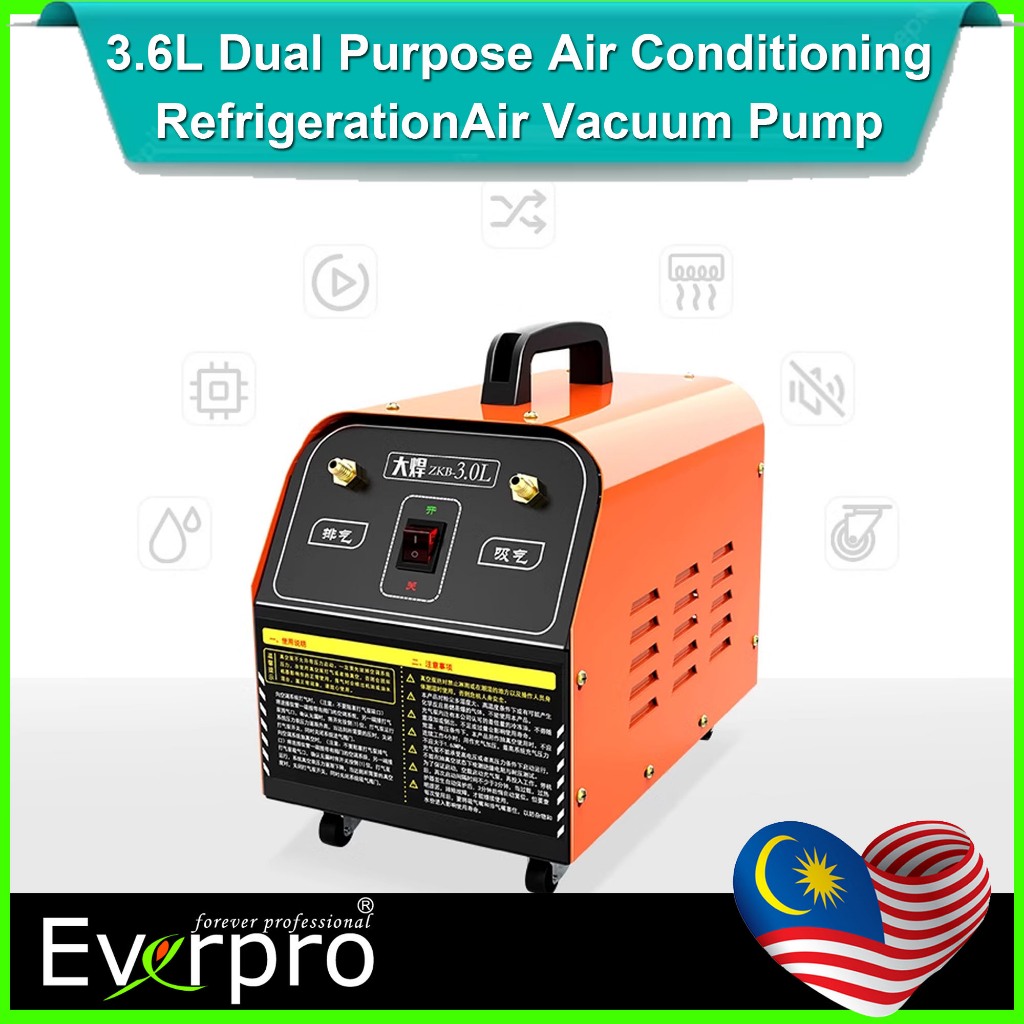 Air conditioning blow suction dual function vacuum pump 2 in 1