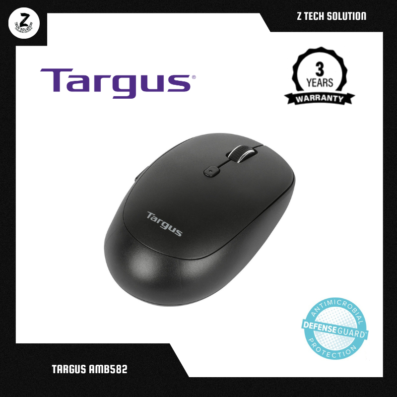 Targus Midsize Comfort Multi-Device Antimicrobial Wireless Mouse ...