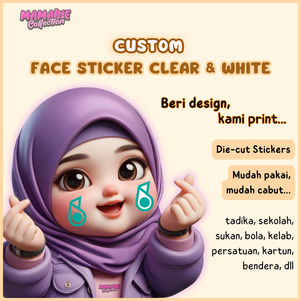 Custom Sticker Pipi Die Cut Tadika Sekolah Sukan Bola Negara Negeri ...