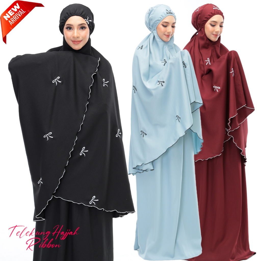 TELEKUNG HAJJAH SULAM RIBBON BERTALI | TELEKUNG COQUETTE | Shopee Malaysia