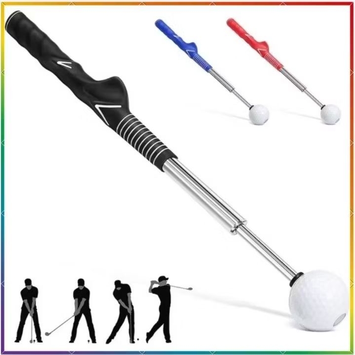 [Bossku] Golf Warm-Up Stick Golf Swing Training Aid Retractable ...